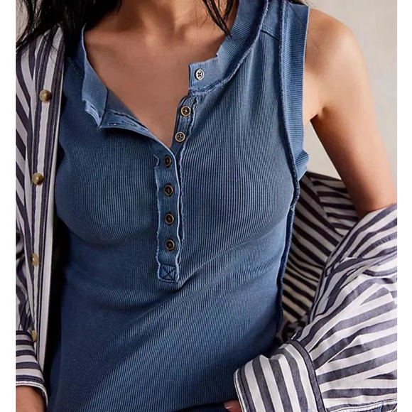 Free People Tops - Kate Henley - Blue